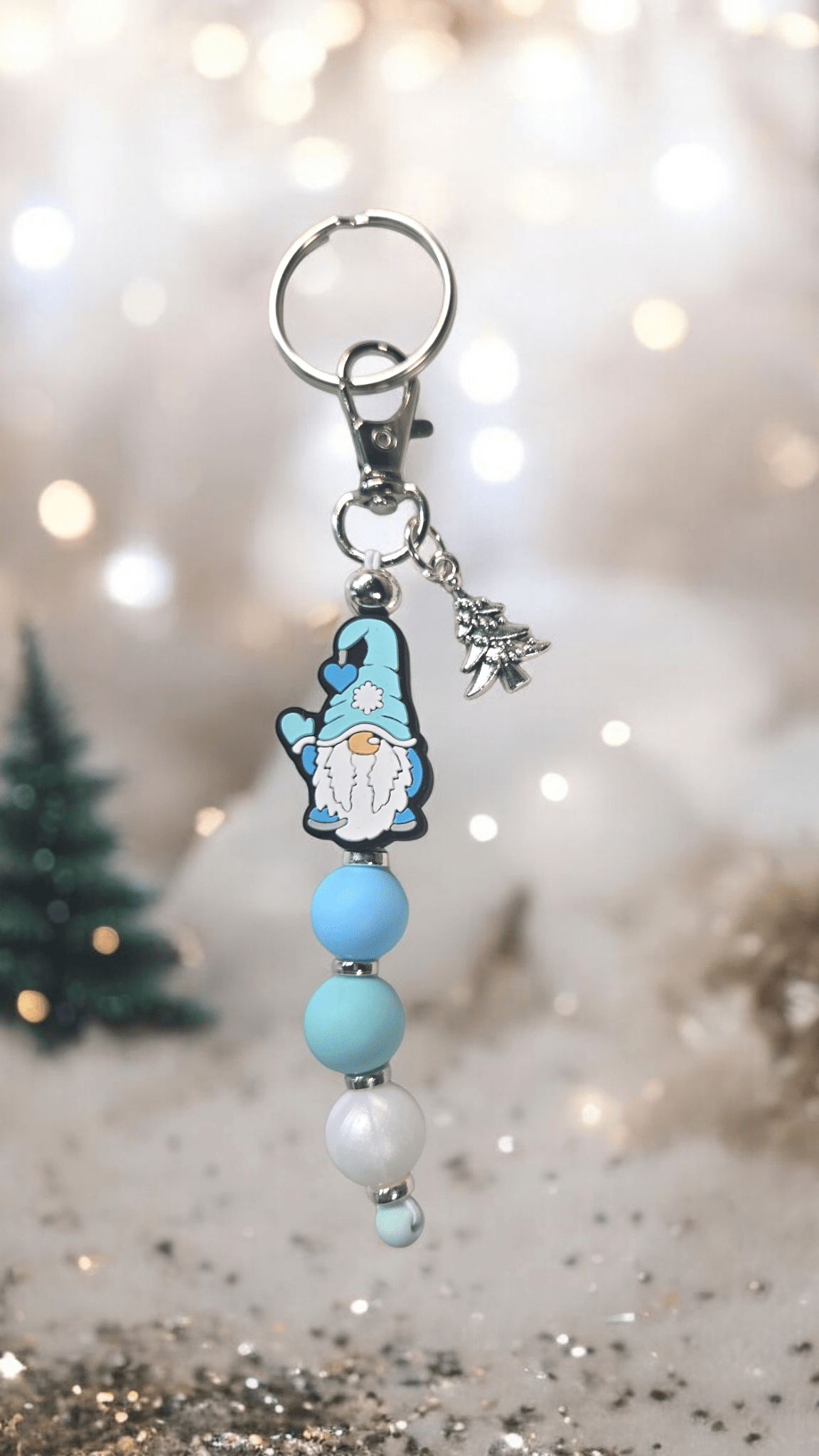 Beaded Keychain - Gnome - WaxettyBeaded Keychain - GnomeBeaded