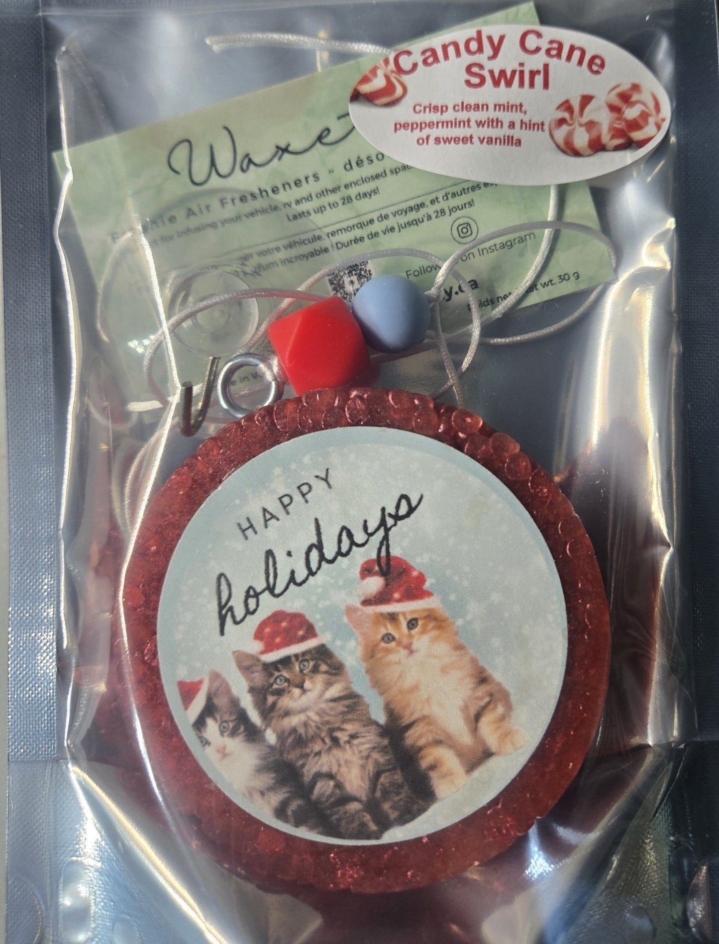 Candy Cane Swirl Holidays - WaxettyCandy Cane Swirl HolidaysAir Freshener