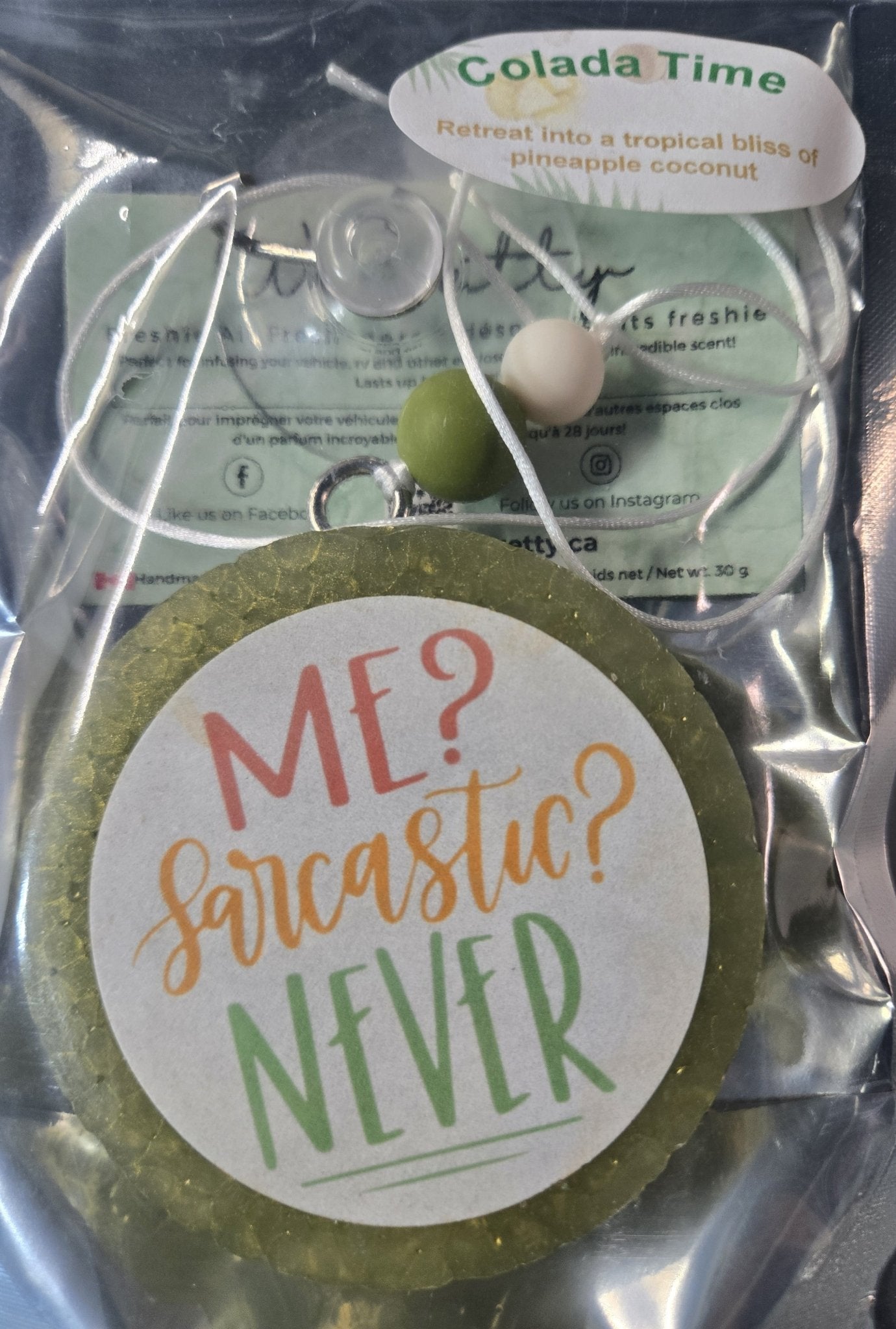 Colada Time Sarcastic Never - WaxettyColada Time Sarcastic NeverAir Freshener