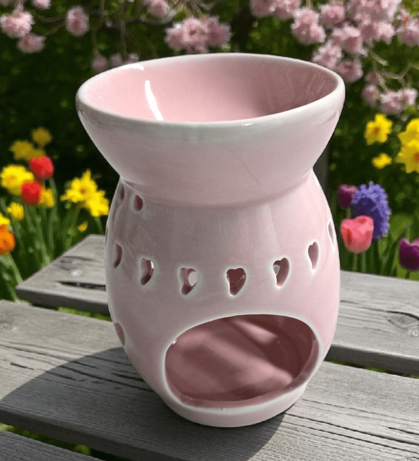 Tea Light Crafty Hearts Ceramic Wax Melter (Pink) - WaxettyTea Light Crafty Hearts Ceramic Wax Melter (Pink)Wax Warmer