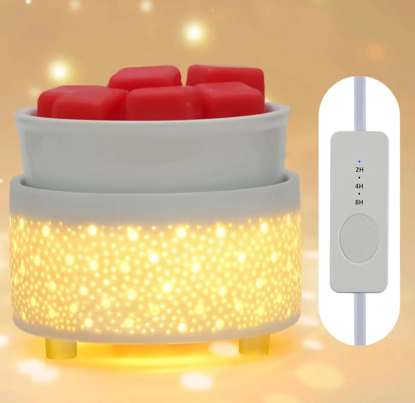 White Element Light Up Warmer - WaxettyWhite Element Light Up WarmerWax Warmer