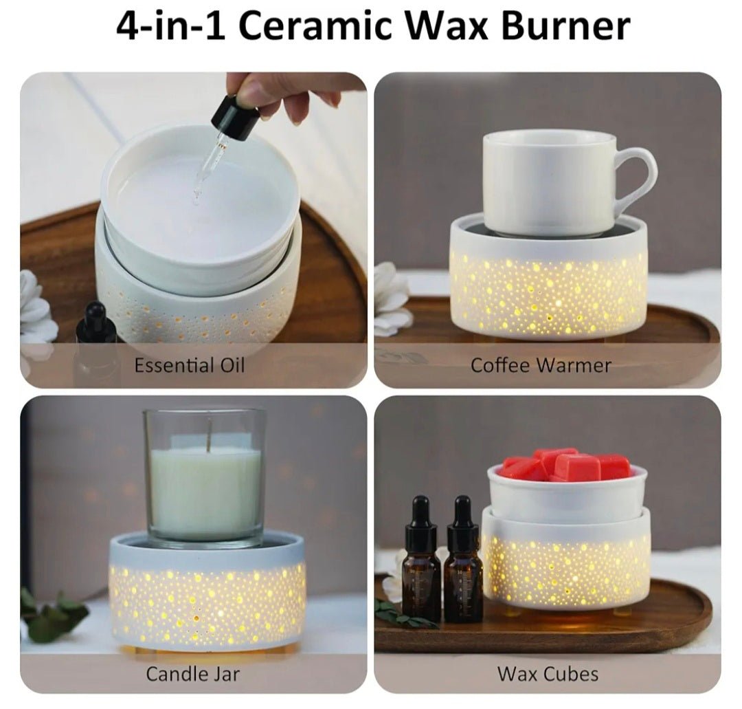 White Element Light Up Warmer - WaxettyWhite Element Light Up WarmerWax Warmer