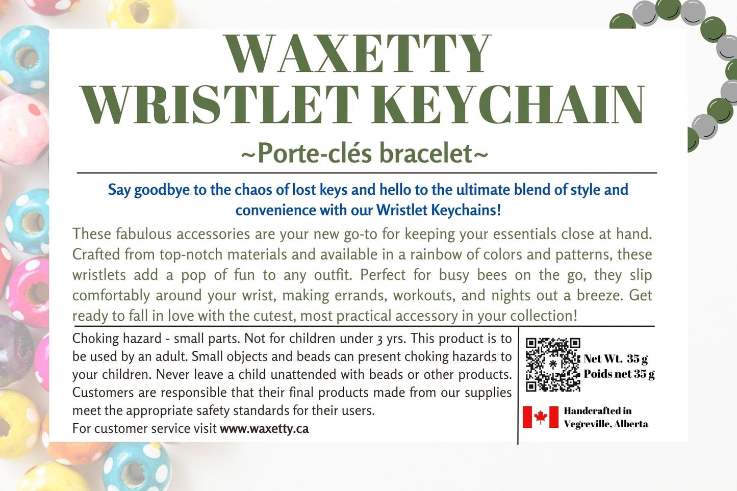 Wristlet Keychain - Autumn - WaxettyWristlet Keychain - AutumnBeaded