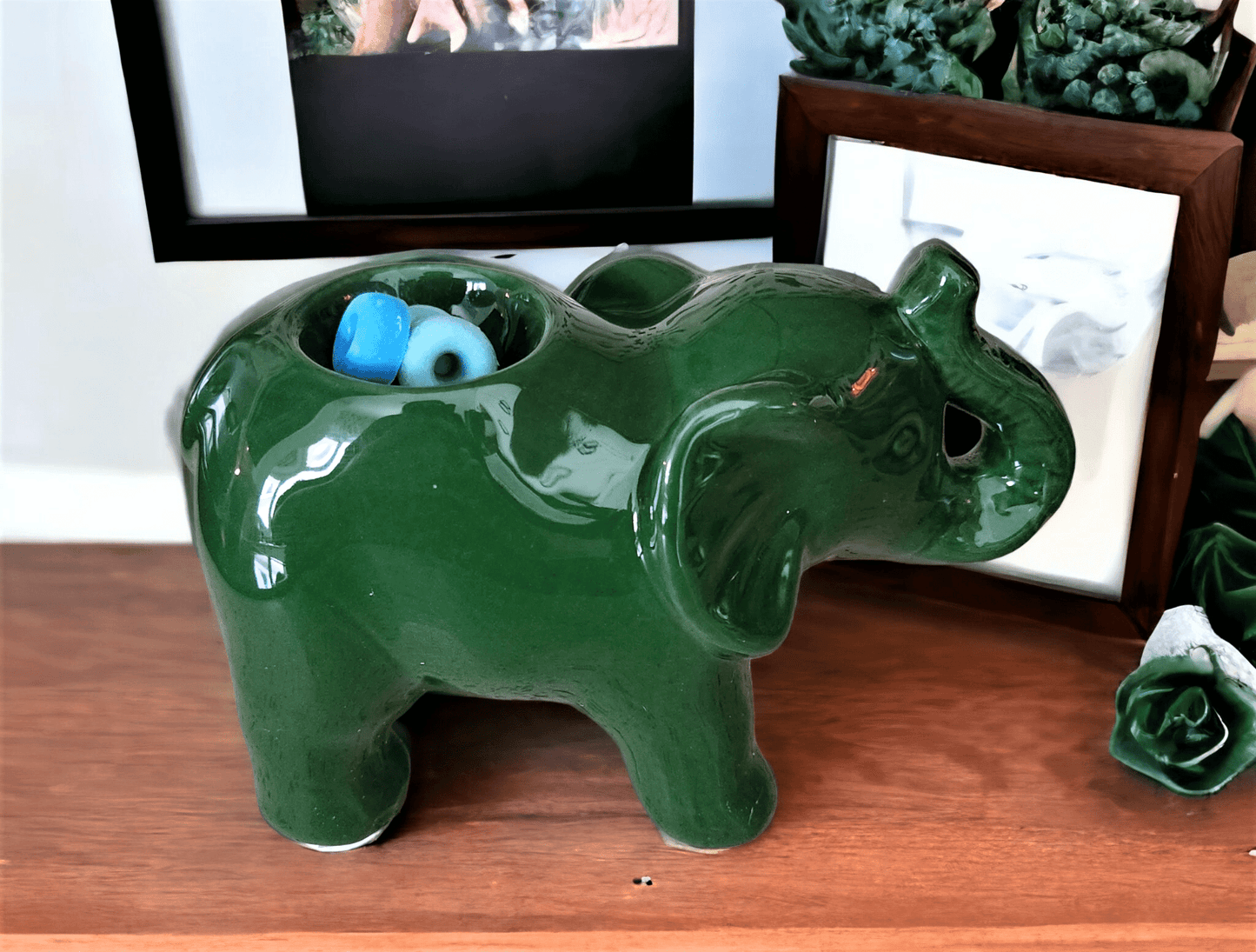 Elephant Ceramic Wax Melter - Green - WaxettyElephant Ceramic Wax Melter - GreenWax Warmer