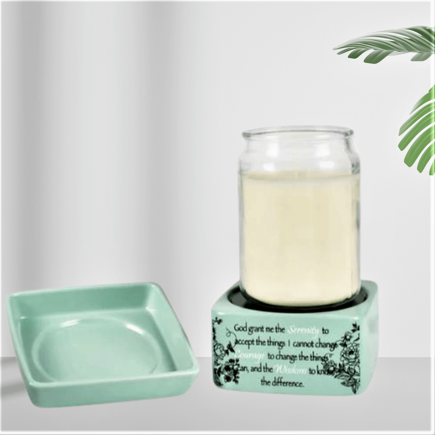 Serenity Prayer Teal 2-in-1 warmer - WaxettySerenity Prayer Teal 2-in-1 warmerWax Warmer