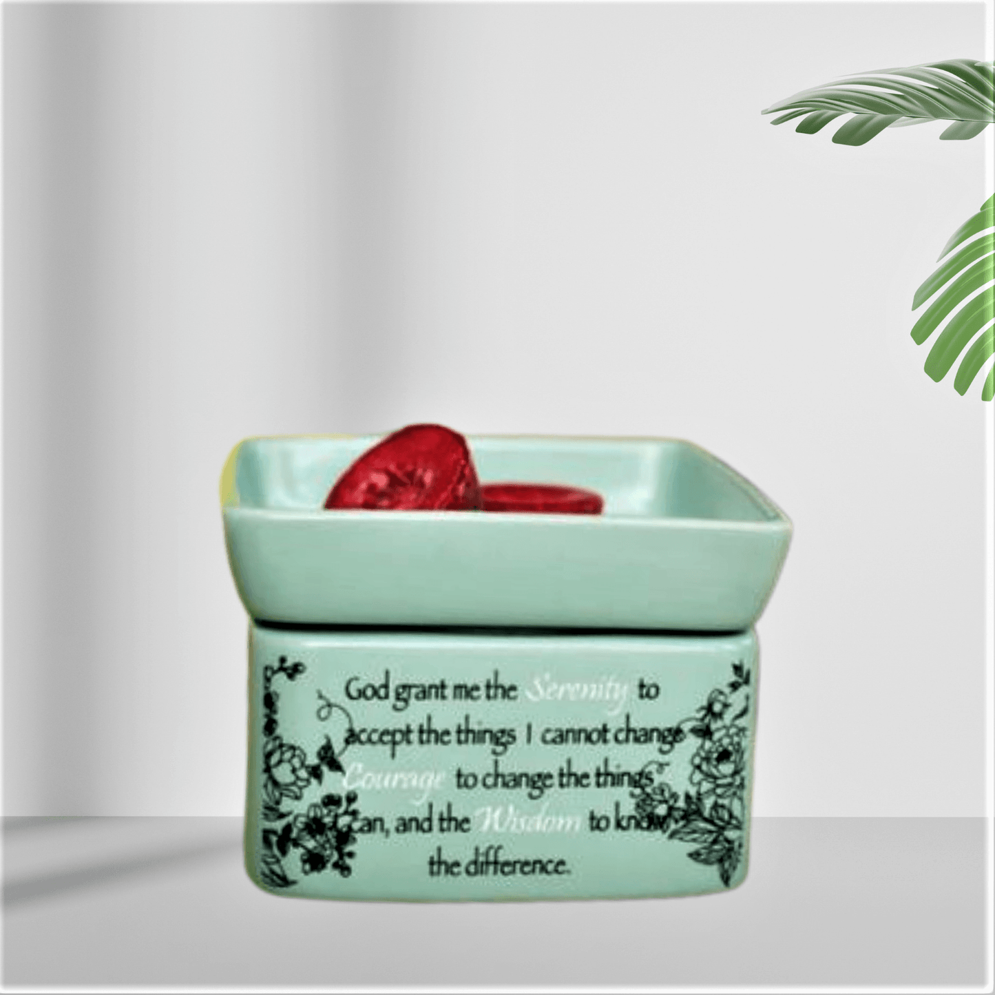 Serenity Prayer Teal 2-in-1 warmer - WaxettySerenity Prayer Teal 2-in-1 warmerWax Warmer