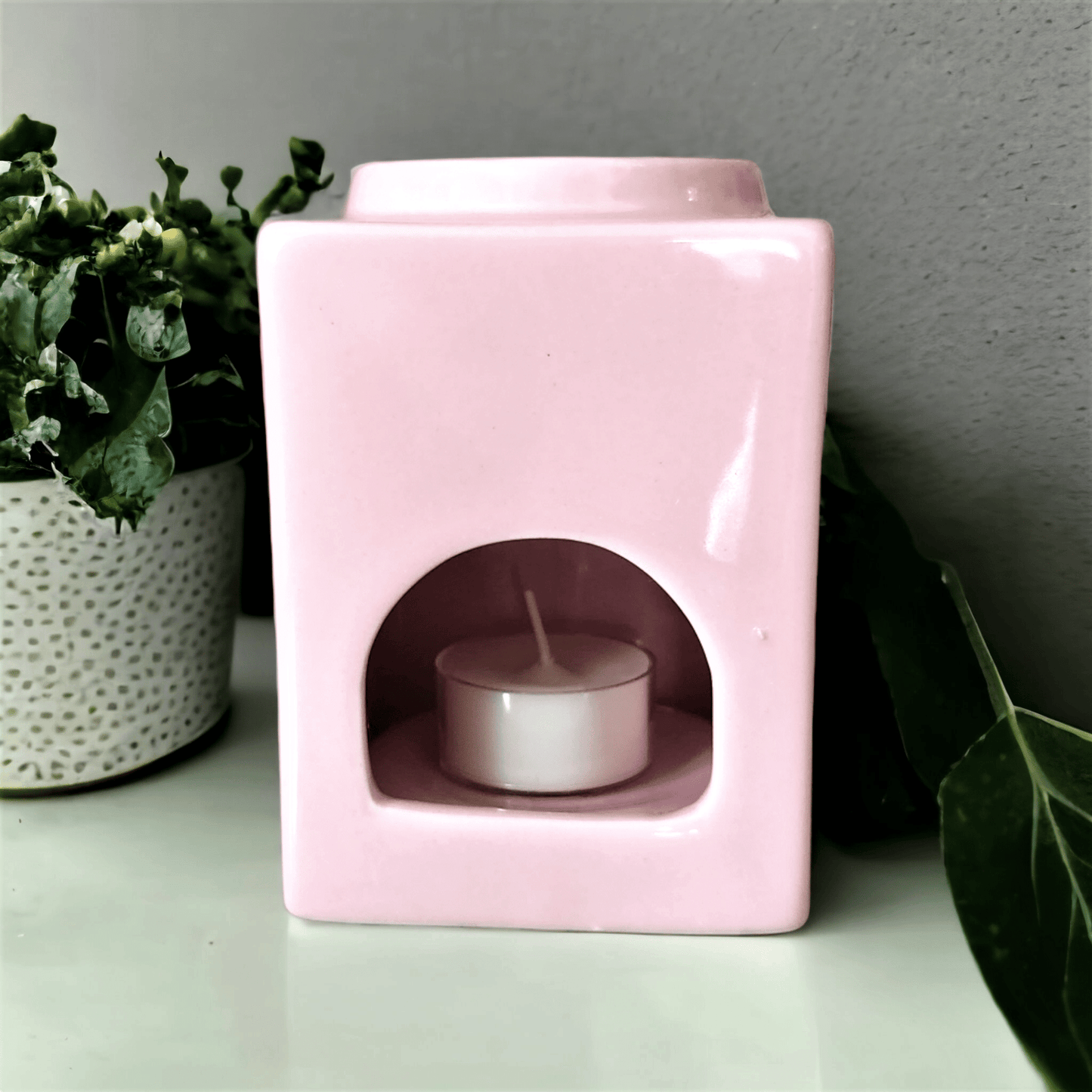 Square Ceramic Wax Melter - Pink - WaxettySquare Ceramic Wax Melter - PinkWax Warmer