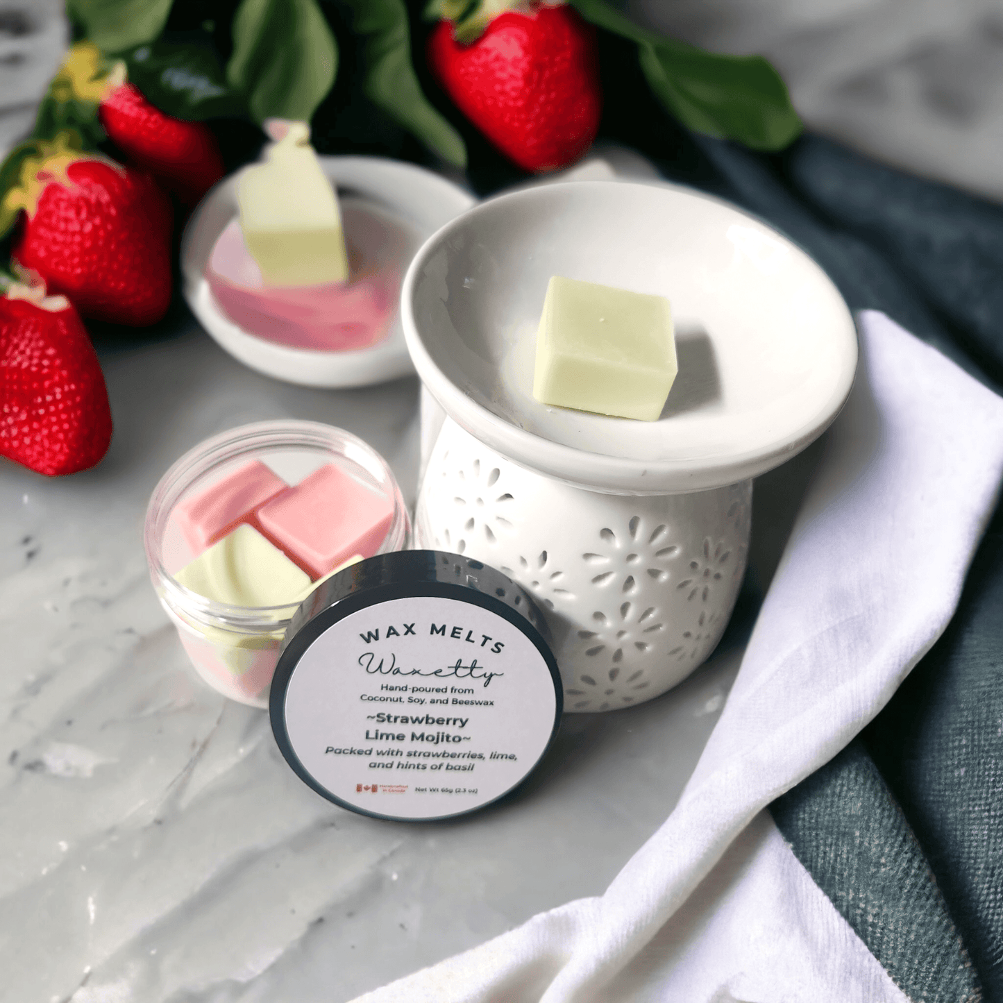 Strawberry Lime Mojito Wax Melts Plus - WaxettyStrawberry Lime Mojito Wax Melts PlusWax Melt