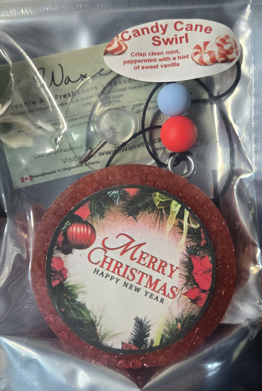 Candy Cane Swirl Christmas - WaxettyCandy Cane Swirl ChristmasAir Freshener