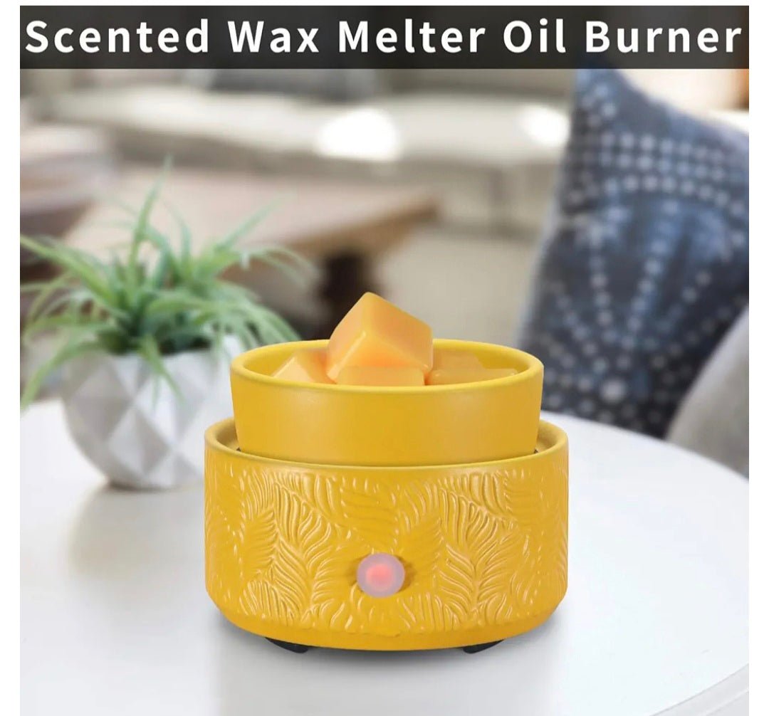 Ceramic Yellow Leaf 3 - in - 1 Wax Melt Warmer - WaxettyCeramic Yellow Leaf 3 - in - 1 Wax Melt WarmerWax Warmer
