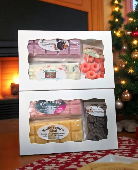 Double Wax Melt Snap Box - Classic Comforts and Fruity & Festive - WaxettyDouble Wax Melt Snap Box - Classic Comforts and Fruity & FestiveWax Melt