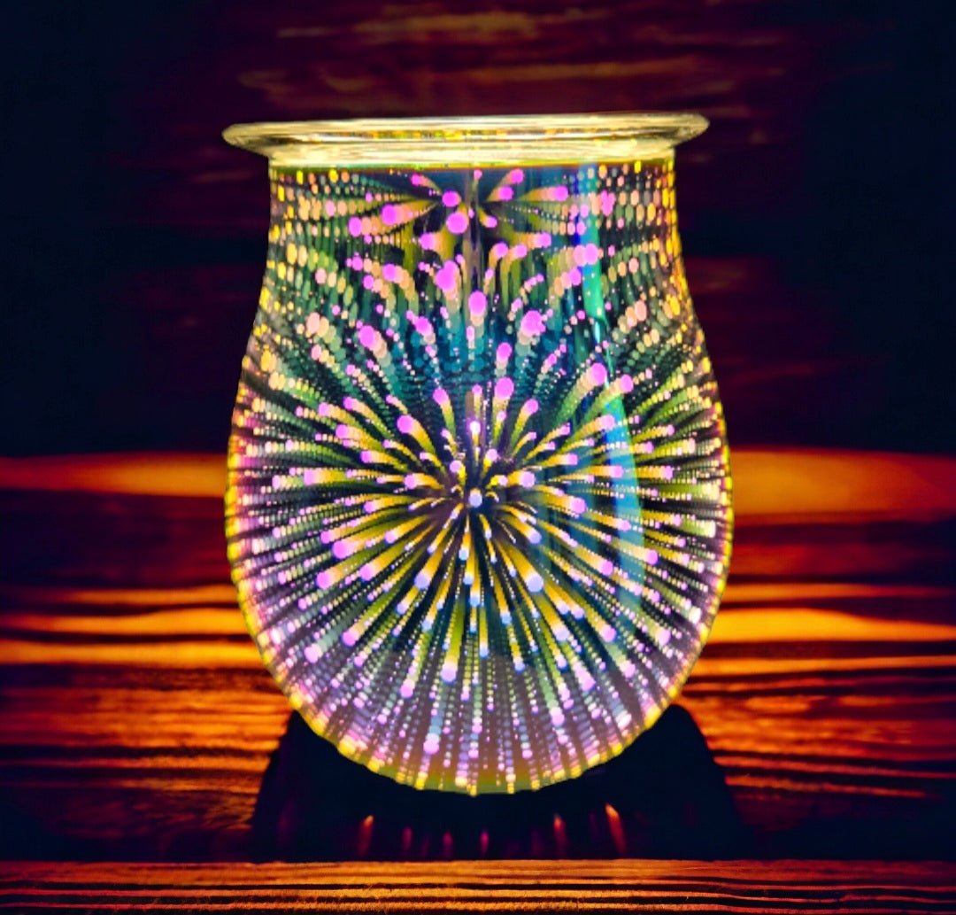 Glass Wax Melt Warmer Fireworks - WaxettyGlass Wax Melt Warmer FireworksWax Warmer