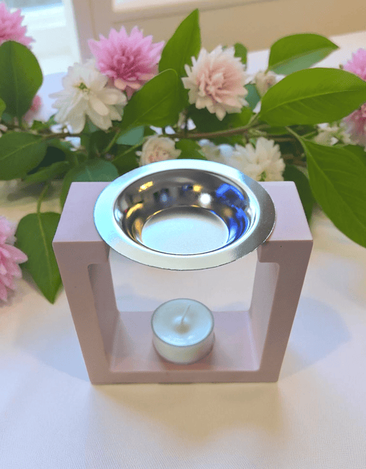 Jesmonite Tea Light Warmer - Pink - WaxettyJesmonite Tea Light Warmer - PinkWax Warmer