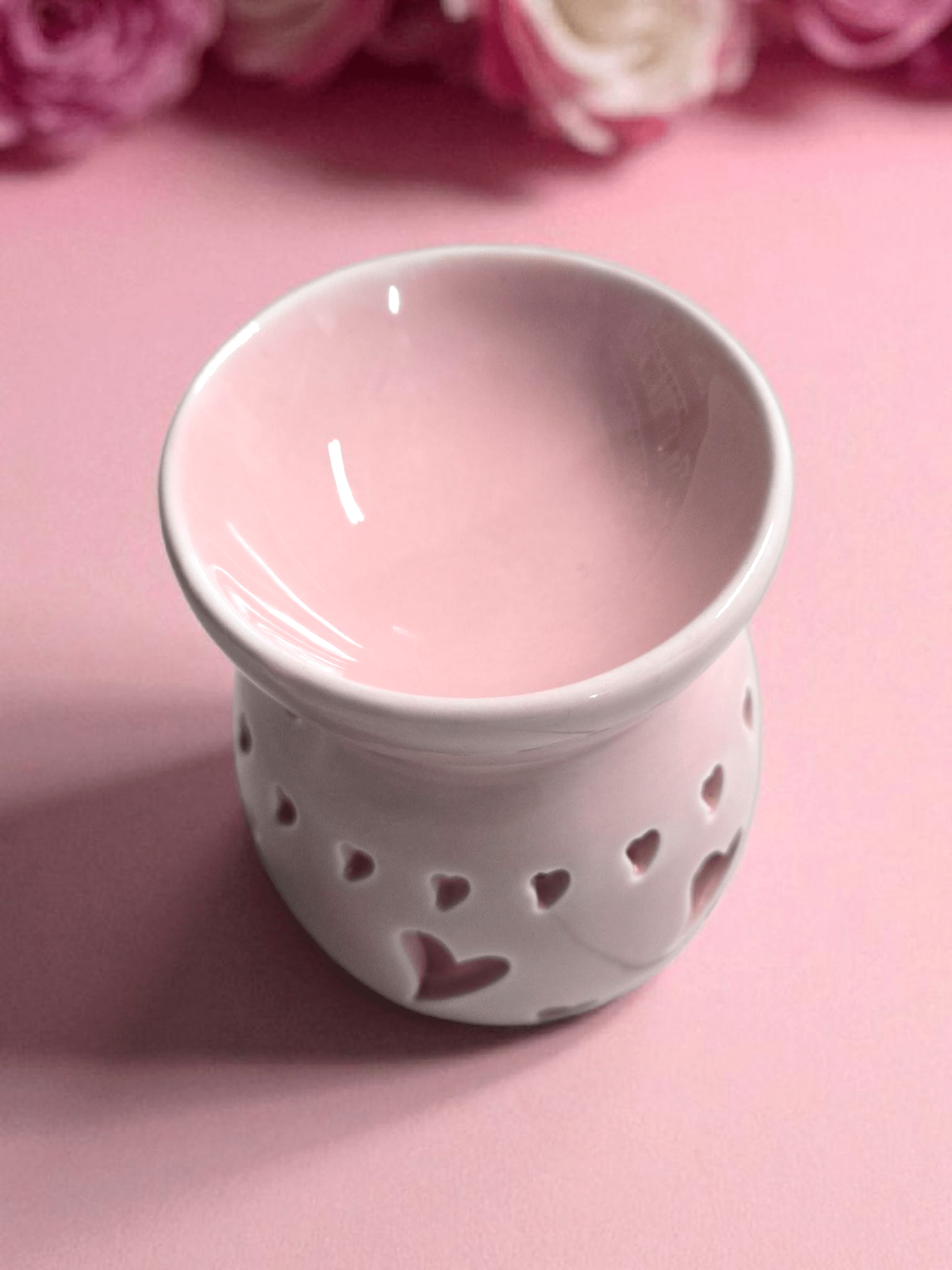 Tea Light Crafty Hearts Ceramic Wax Melter (Pink) - WaxettyTea Light Crafty Hearts Ceramic Wax Melter (Pink)Wax Warmer