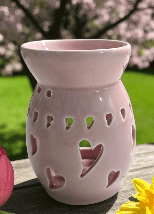 Tea Light Crafty Hearts Ceramic Wax Melter (Pink) - WaxettyTea Light Crafty Hearts Ceramic Wax Melter (Pink)Wax Warmer