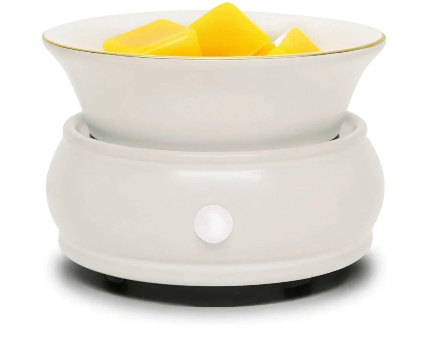 White Ceramic Bowl Warmer - WaxettyWhite Ceramic Bowl WarmerWax Warmer