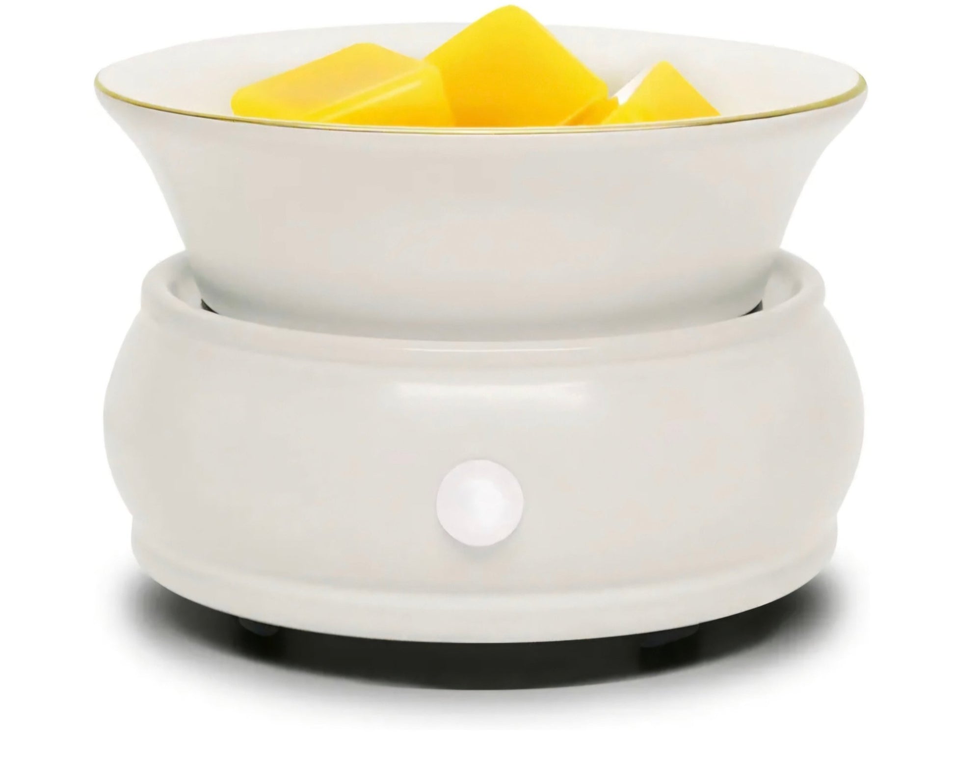 White Ceramic Bowl Warmer - WaxettyWhite Ceramic Bowl WarmerWax Warmer