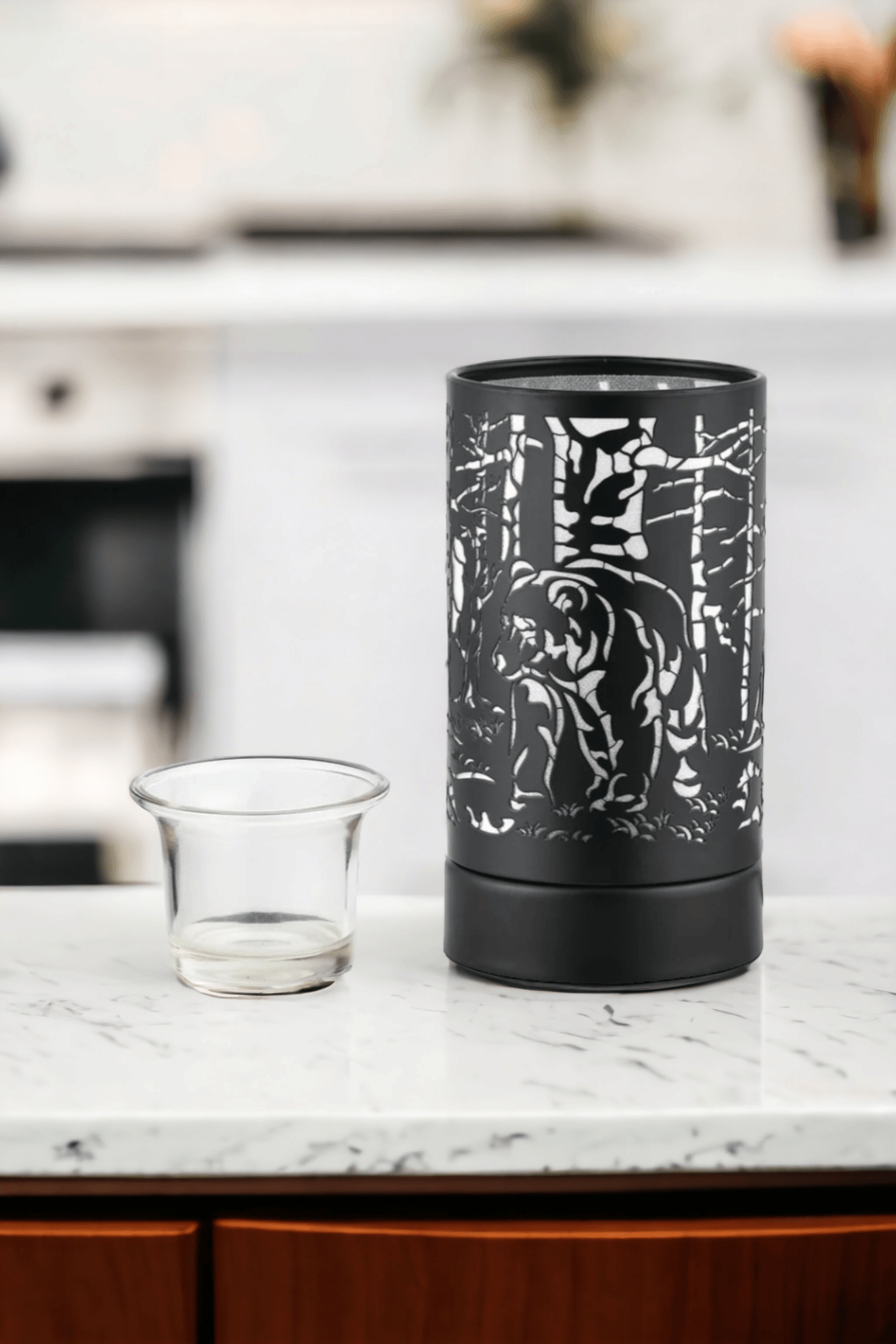 Black Bear Family Touch Lamp Warmer (Black) - WaxettyBlack Bear Family Touch Lamp Warmer (Black)Wax Warmer