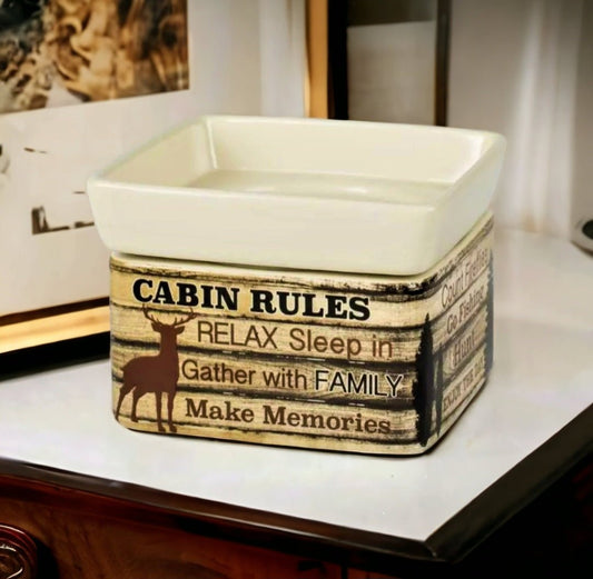 Cabin Rules 2-in-1 warmer - WaxettyCabin Rules 2-in-1 warmerWax Warmer