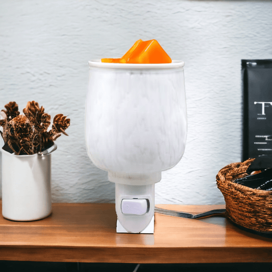 Glass Plug In Warmer - Marble - WaxettyGlass Plug In Warmer - MarbleWax Warmer
