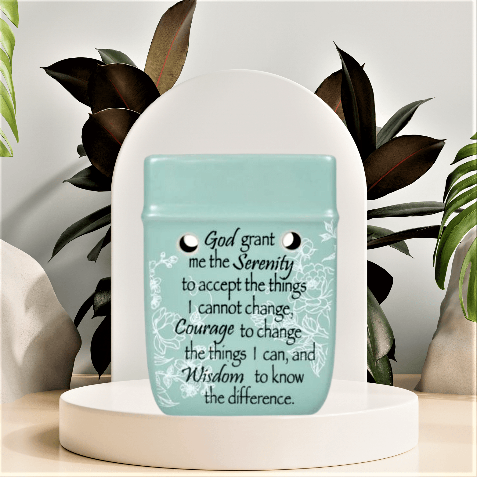 Serenity Prayer Teal Plug-in Warmer - WaxettySerenity Prayer Teal Plug-in WarmerWax Warmer