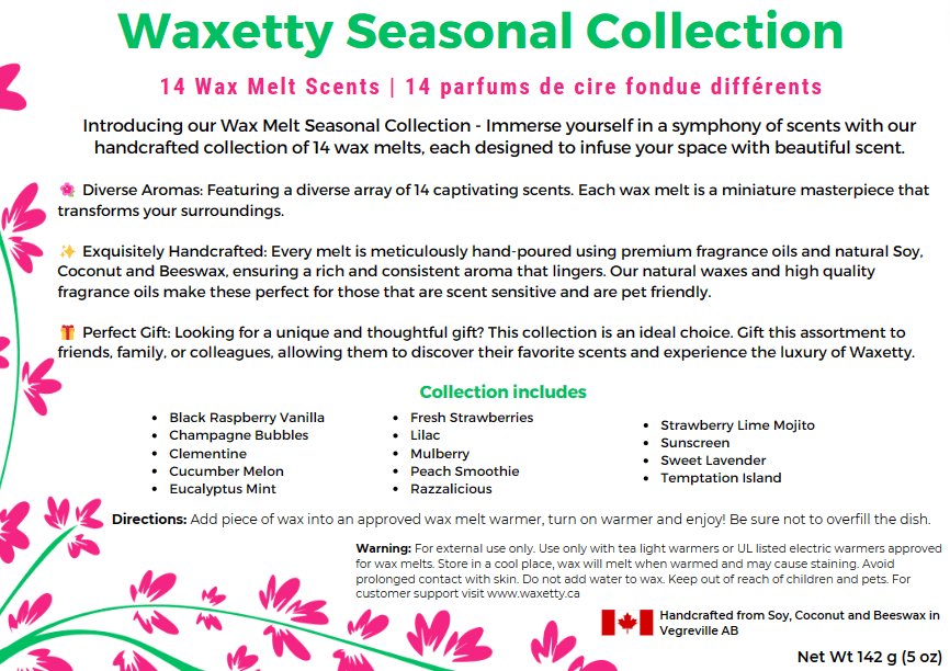 Spring Seasonal Collection Calendar - WaxettySpring Seasonal Collection CalendarWax Melt