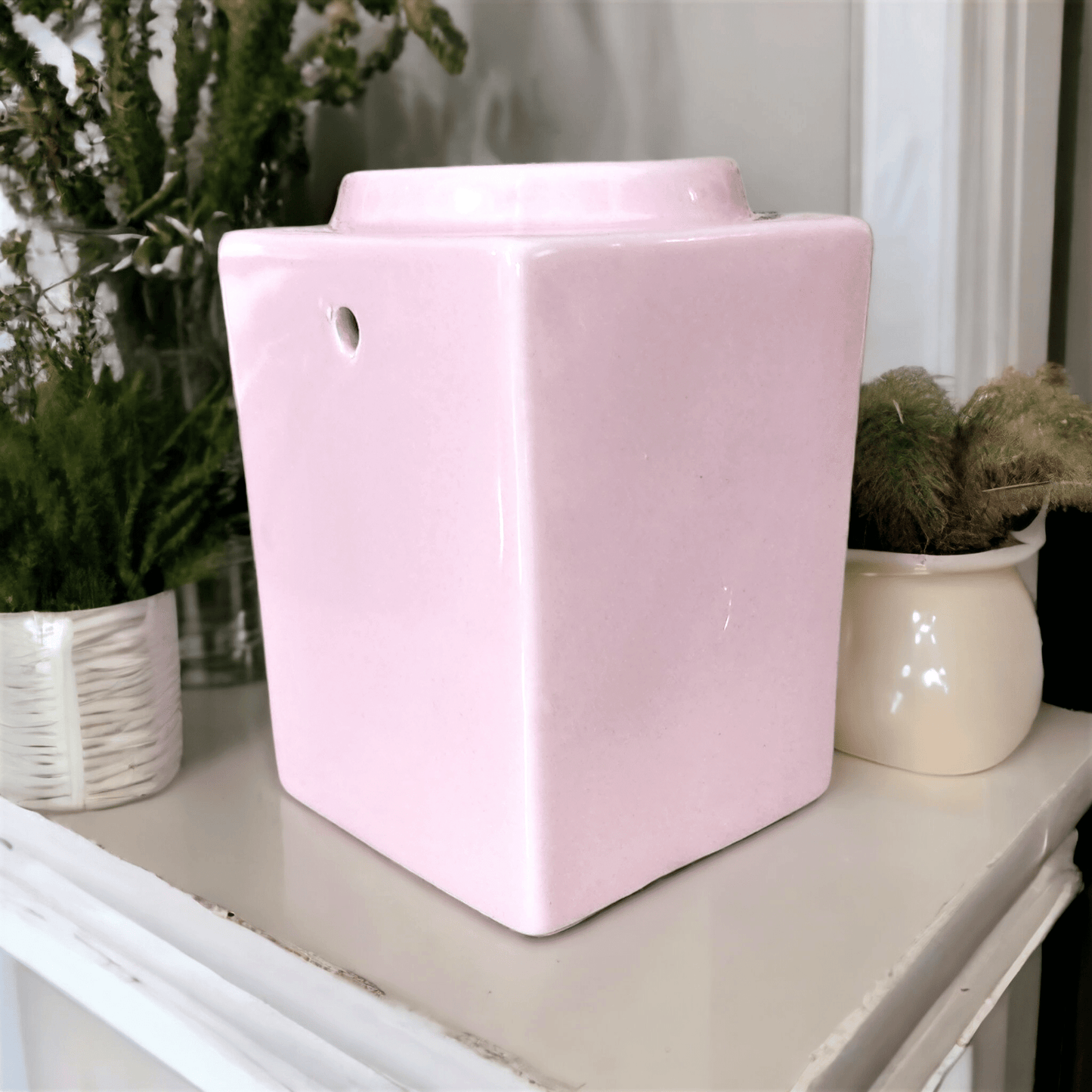 Square Ceramic Wax Melter - Pink - WaxettySquare Ceramic Wax Melter - PinkWax Warmer