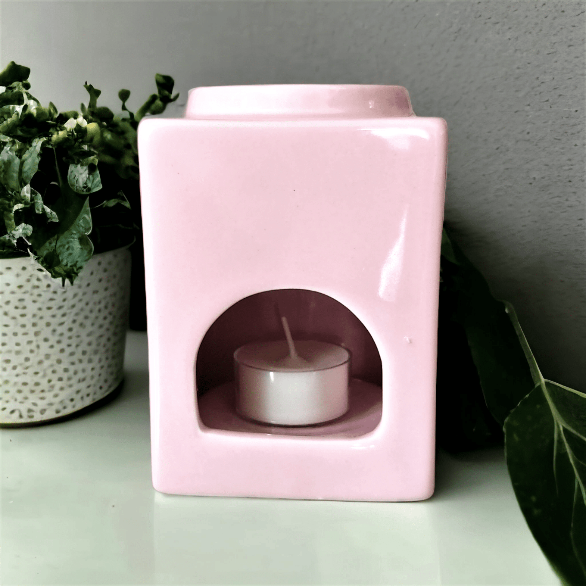 Square Ceramic Wax Melter - Pink - WaxettySquare Ceramic Wax Melter - PinkWax Warmer