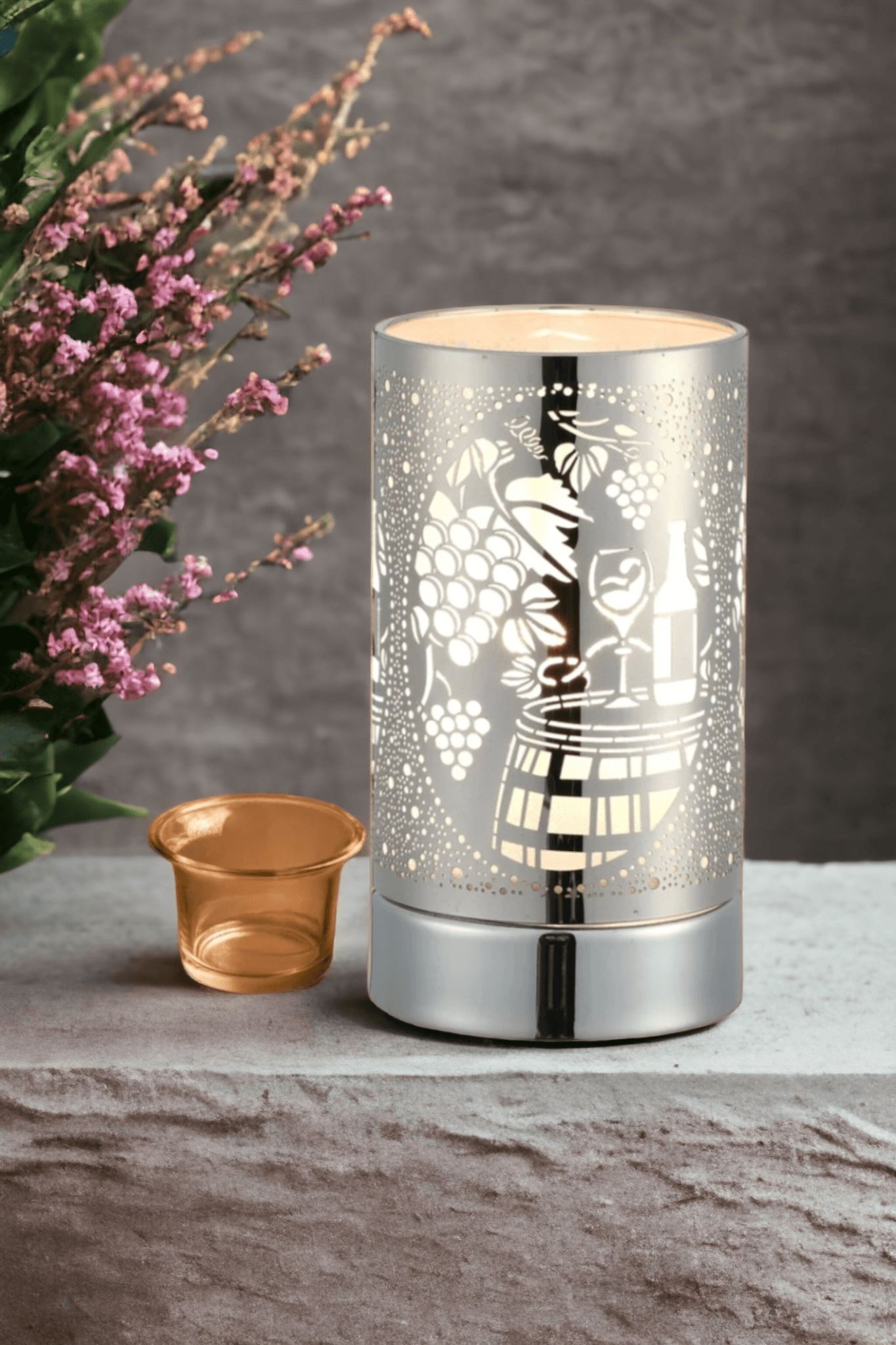 Wine Time Touch Lamp Warmer (Silver) - WaxettyWine Time Touch Lamp Warmer (Silver)Wax Warmer
