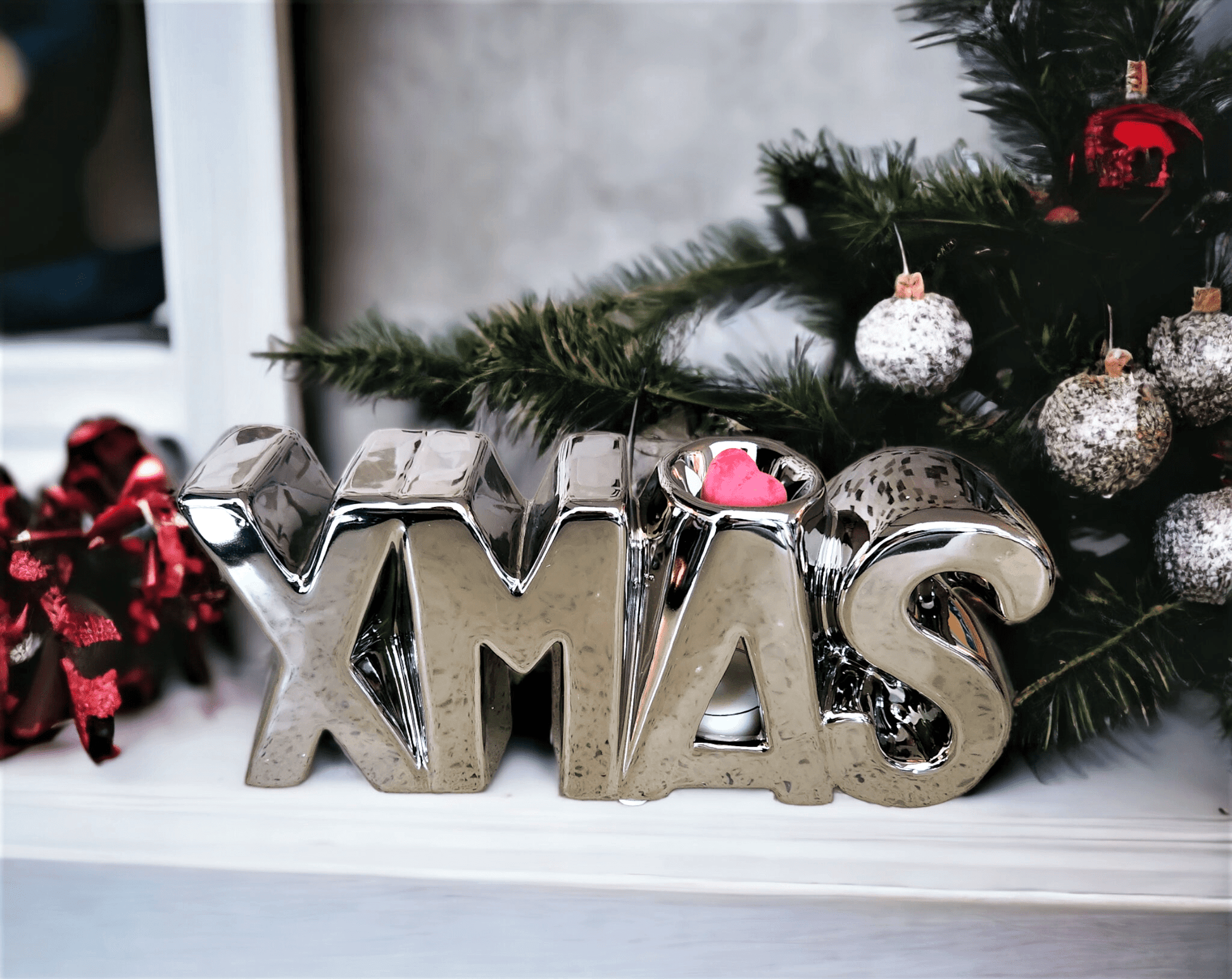 XMAS Ceramic Wax Melter - Silver - WaxettyXMAS Ceramic Wax Melter - SilverWax Warmer